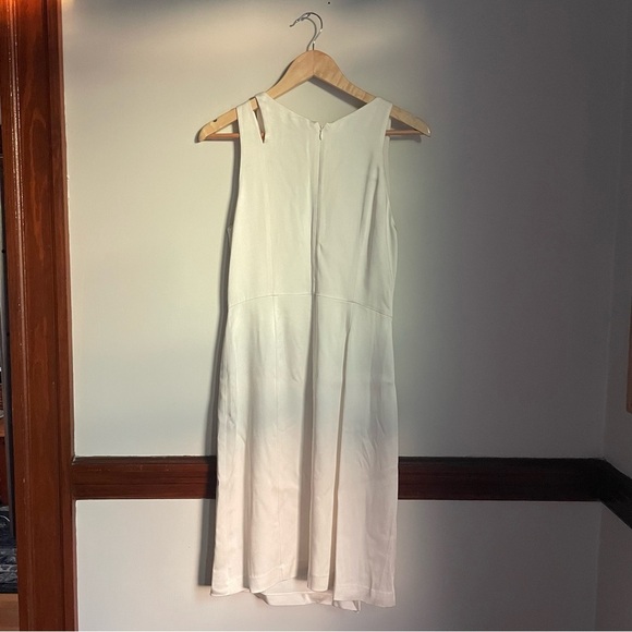 Halston Cream Satin Cowl Neck Cocktail Dress NWT - Picture 4 of 4